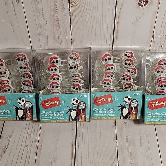 Lot 4 The Nightmare Before Christmas Mini String Lights Disneys Jack Skellington - Picture 2 of 5